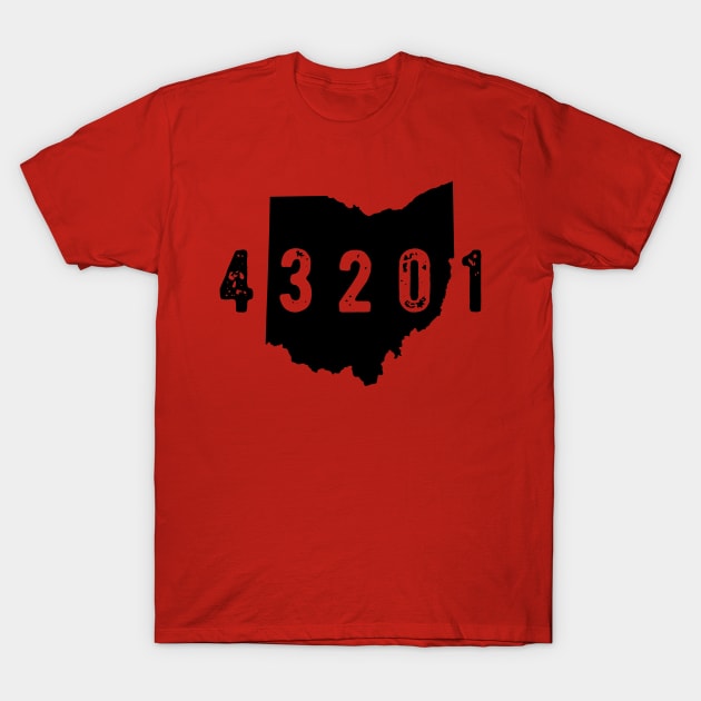 43201 zip code Columbus Ohio Short North T-Shirt by OHYes